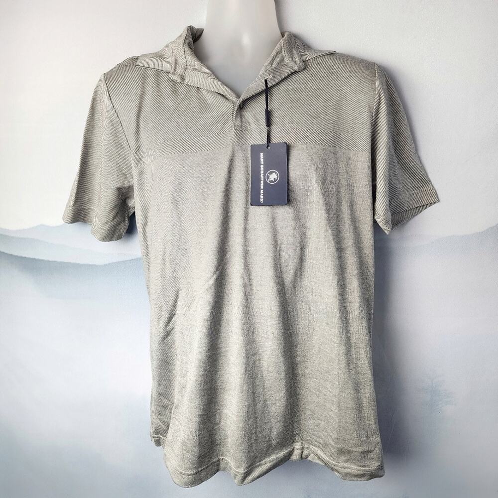 NWT Hart Schaffner Marx Gray Short Sleeve Polo | Men's Medium
